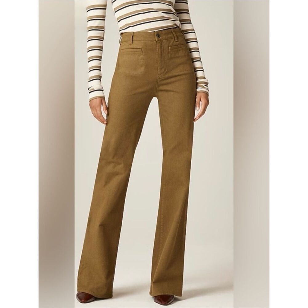 J. Crew Vintage Flare in Washed Twill Beige Buckthorn Womens 32